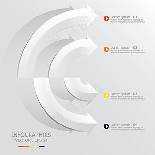 矢量立体箭头标签