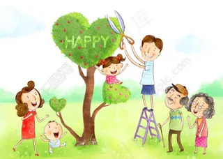 大家族春天修树PSD源文件