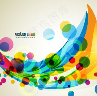 矢量素材色彩交错绚丽背景