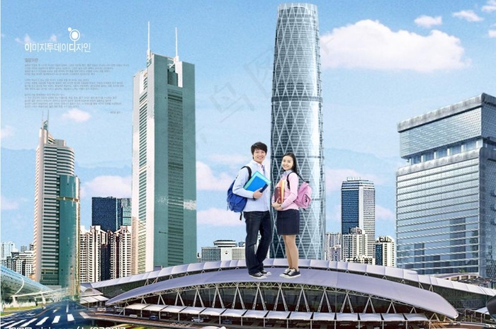 蓝色背景分层模板图片(3953X2858(DPI:300))psd模版下载