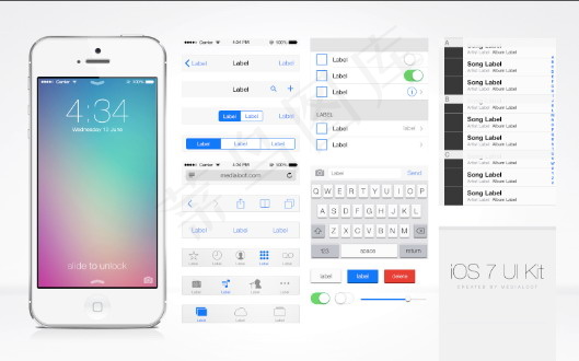 ios7UI设计psd素材psd模版下载
