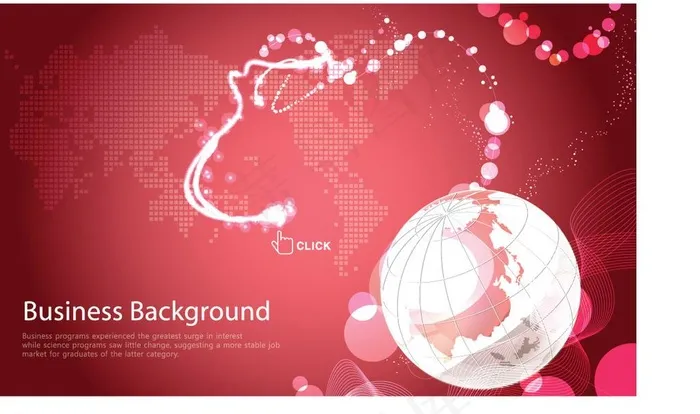 商务背景 商务地球图片ai矢量模版下载