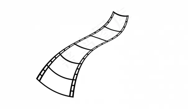空白的电影胶片矢量插画
