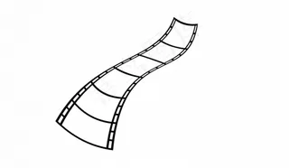 空白的电影胶片矢量插画