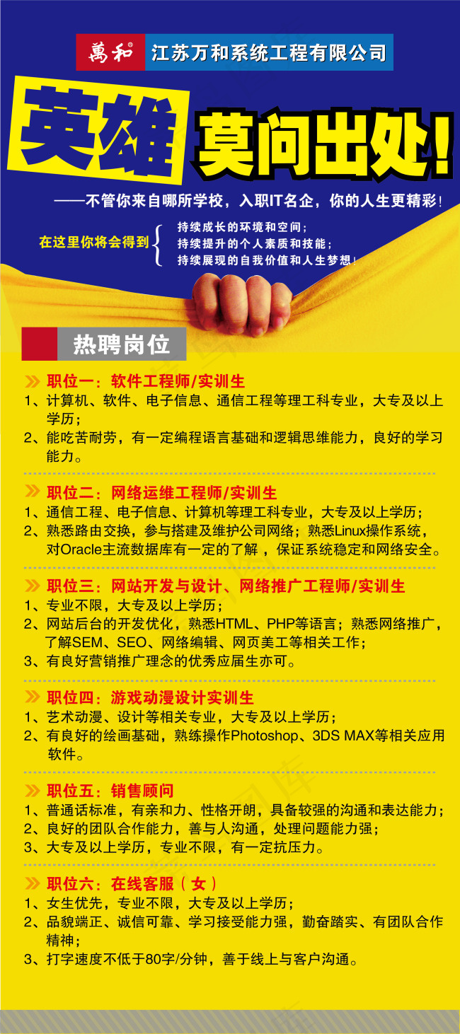 招聘展板ai矢量模版下载