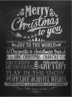 圣诞节粉笔艺术字矢量素材