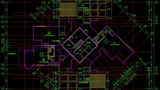 黄埔雅苑 5座住宅楼机房层平面图图...