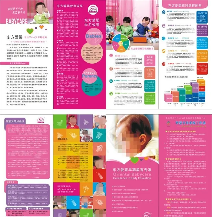 东方爱婴四折页cdr矢量模版下载