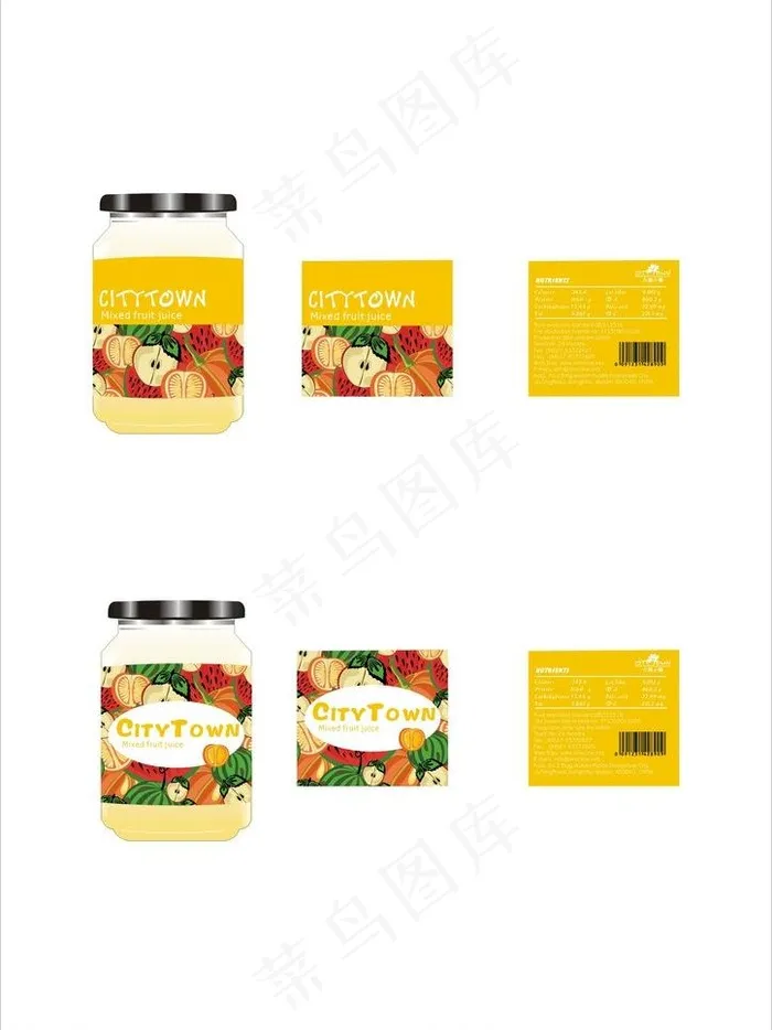 食品不干胶图片cdr矢量模版下载