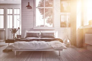 复古简洁欧式卧室效果图