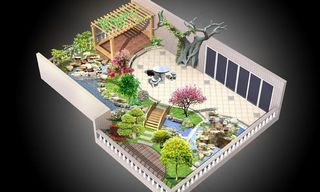 屋顶花园效果图图片