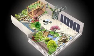 屋顶花园效果图图片