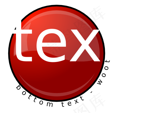 花哨的红色按钮，剪贴画