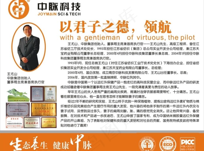 中脉王尤山介绍cdr矢量模版下载