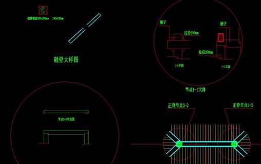 古城门建筑施工图 节点大样