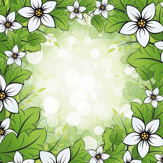 春季栀子花矢量素材下载