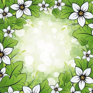 春季栀子花矢量素材下载