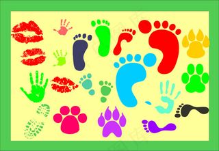 脚印足印唇印 cdr