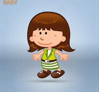 卡通小女孩图片