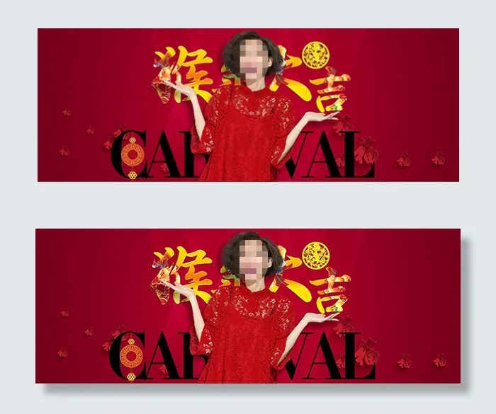 淘宝猴年新年女装店铺海报psd设计...psd模版下载