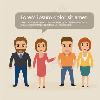 卡通商务人物矢量素材图片