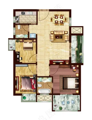 房地产室内平面效果图