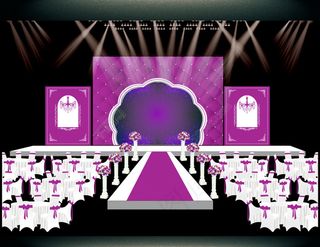 紫色婚礼效果图