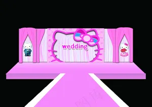 婚礼资料布置图库婚庆背景舞台现场效果图