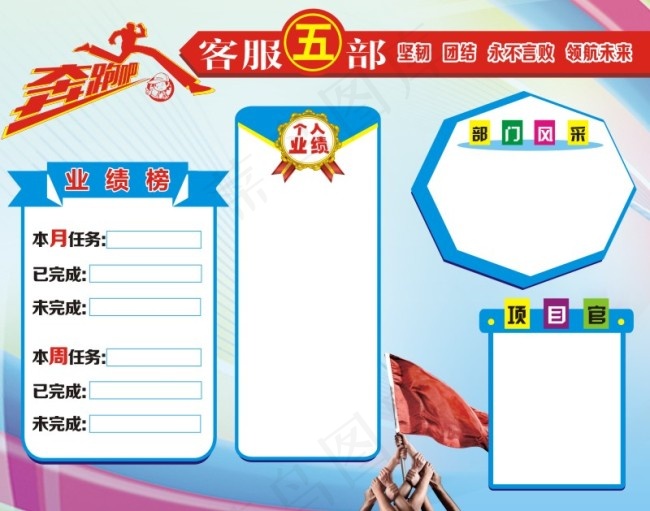 企业部门文化展板CDR(210X297)cdr矢量模版下载