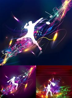 动态的音乐背景矢量素材