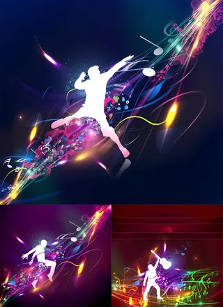 动态的音乐背景矢量素材