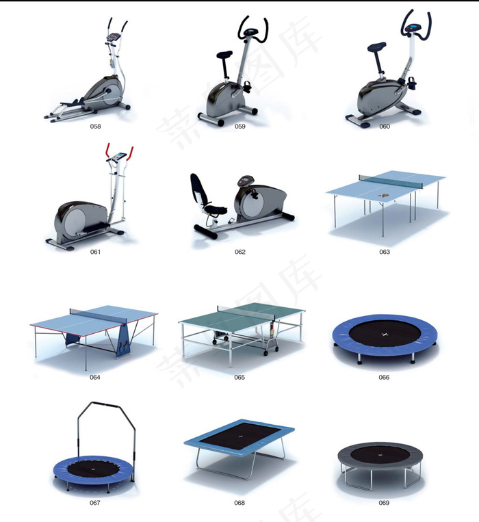 健身运动器械3D模型