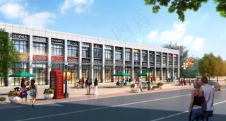 商业街效果图图片