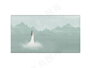 粉绿中国复古风背景