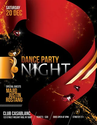 炫酷国外酒吧海报背景psd素材下载