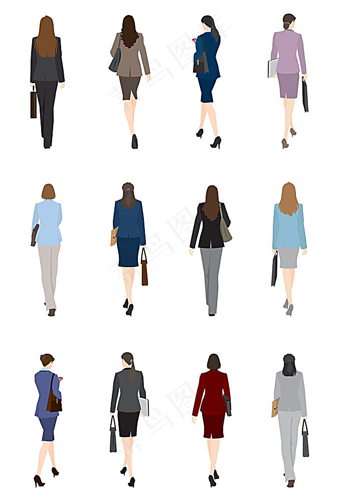 职业女性背景素材