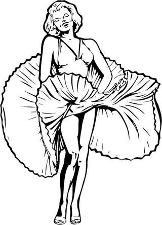 玛丽莲梦露招牌动作矢量素材