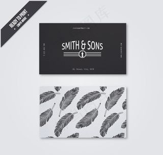 创意羽毛商务名片