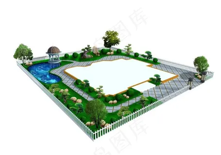 别墅园林效果图图片