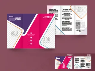 立体曲线三折页设计