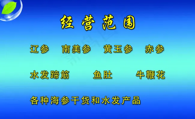 经营范围psd模版下载