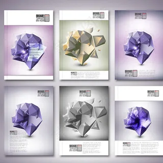 时尚多边形形状 画册封面图片