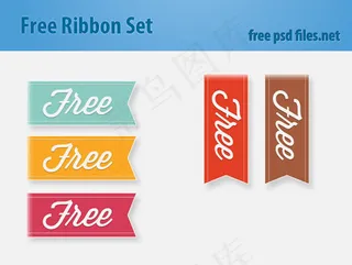 网页贴纸标签psd素材