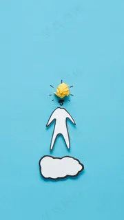 纸团纸片画高清摄影图片