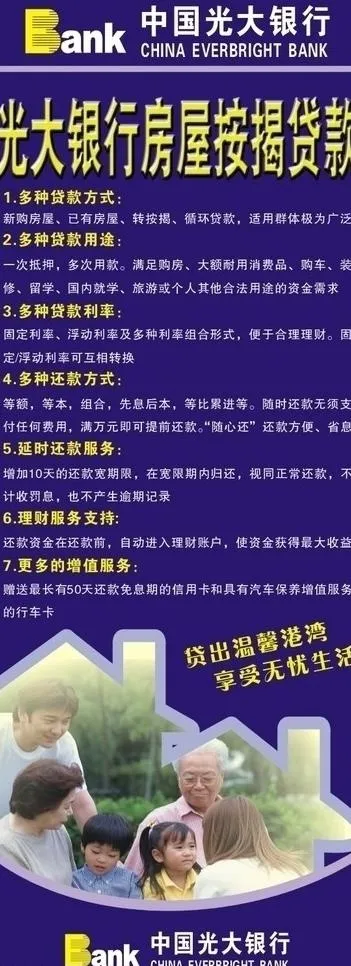 光大银行x展架图片cdr矢量模版下载