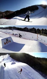 冬季滑雪体育运动航拍高清视频 冬季滑雪体育运动航拍高清视频