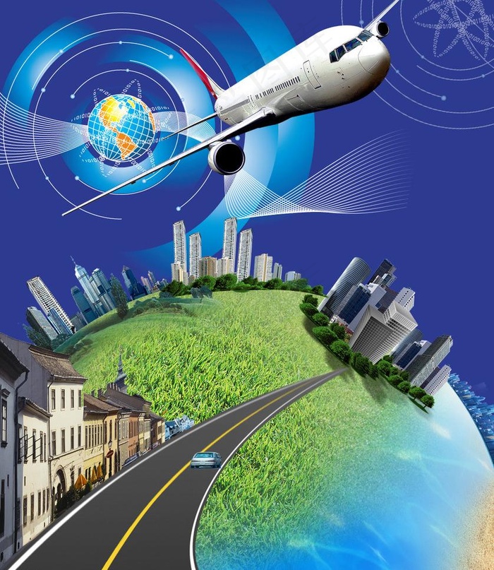 科技绿色地球图片