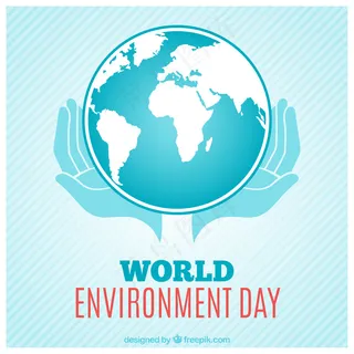 蓝色地球与双手背景