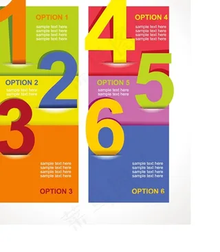 矢量数字标签设计素材图片