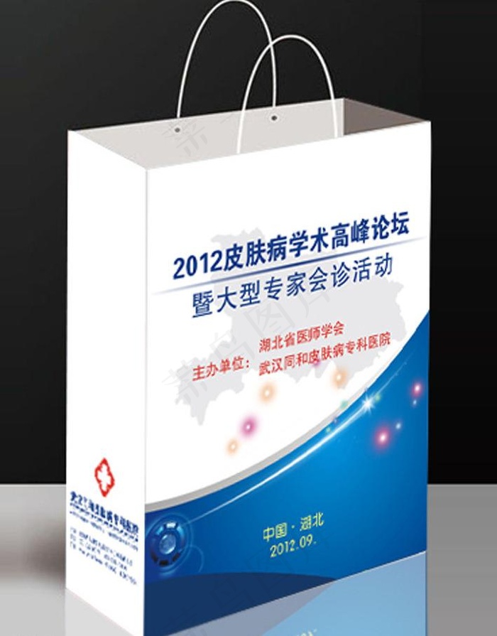 手提袋 纸袋 会议资料袋 (注平面...cdr矢量模版下载